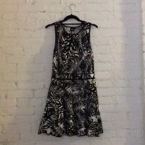 Asos black and white printed dress